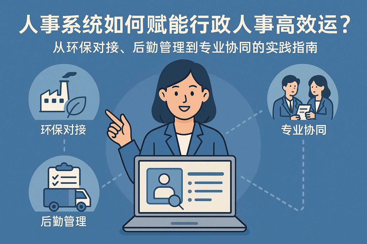 人事系统如何赋能行政人事高效运营?从环保对接、后勤管理到专业协同的实践指南