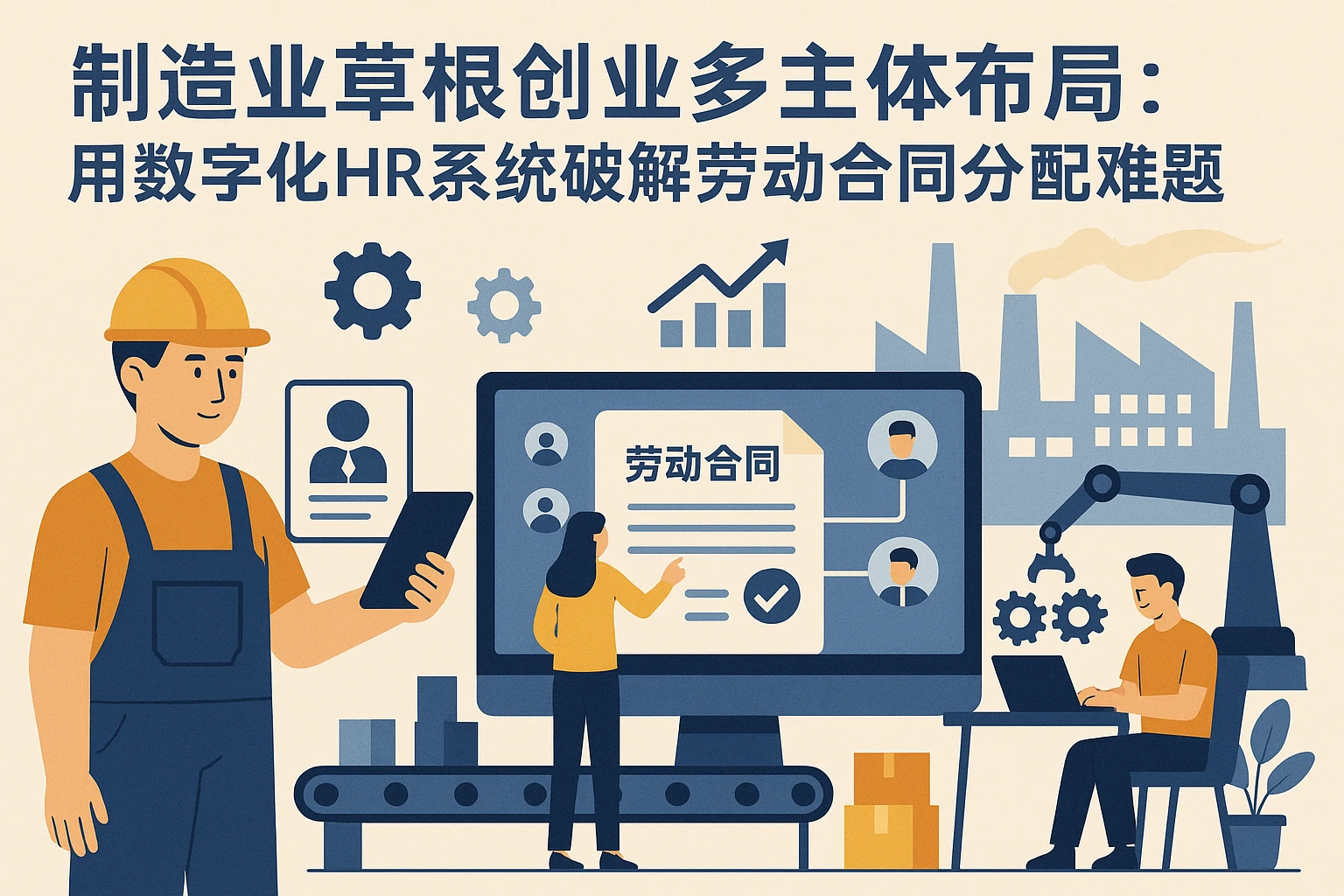 制造业草根创业多主体布局：用数字化HR系统破解劳动合同分配难题