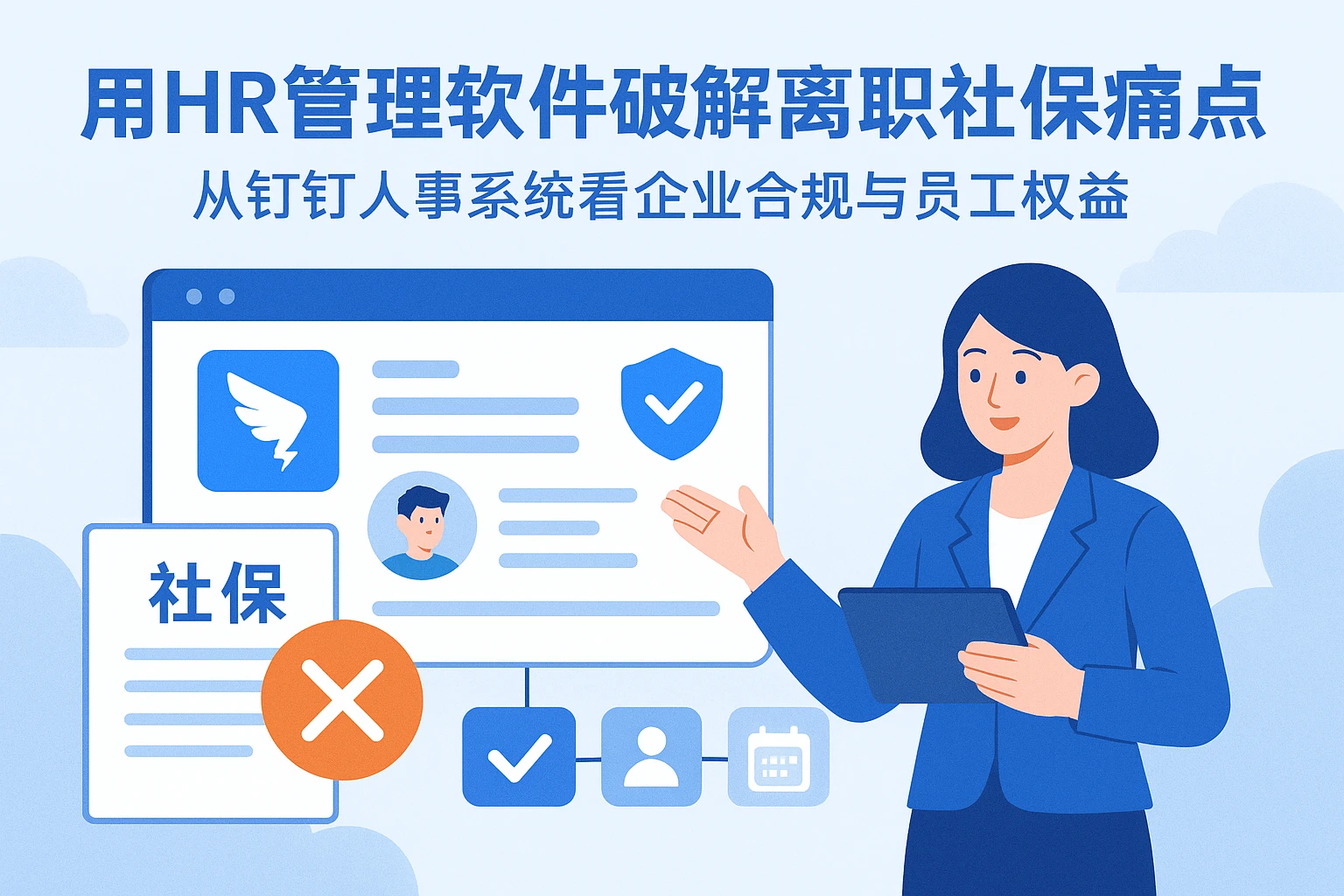 用HR管理软件破解离职社保痛点：从钉钉人事系统看企业合规与员工权益