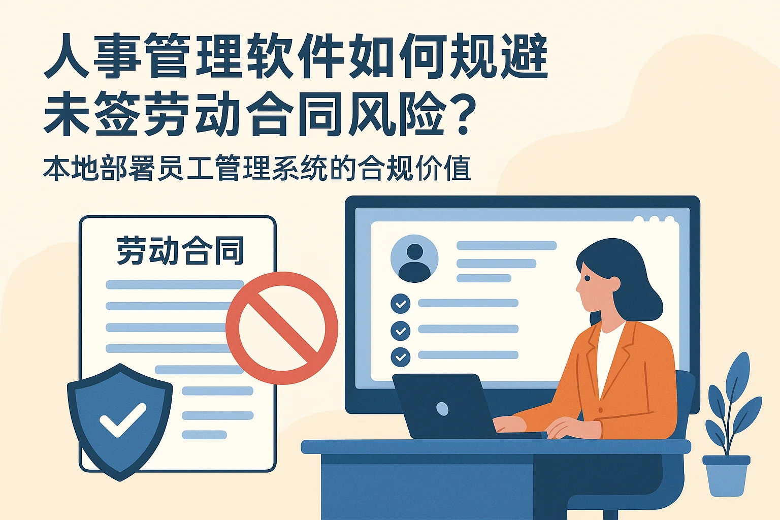 人事管理软件如何规避未签劳动合同风险？本地部署员工管理系统的合规价值