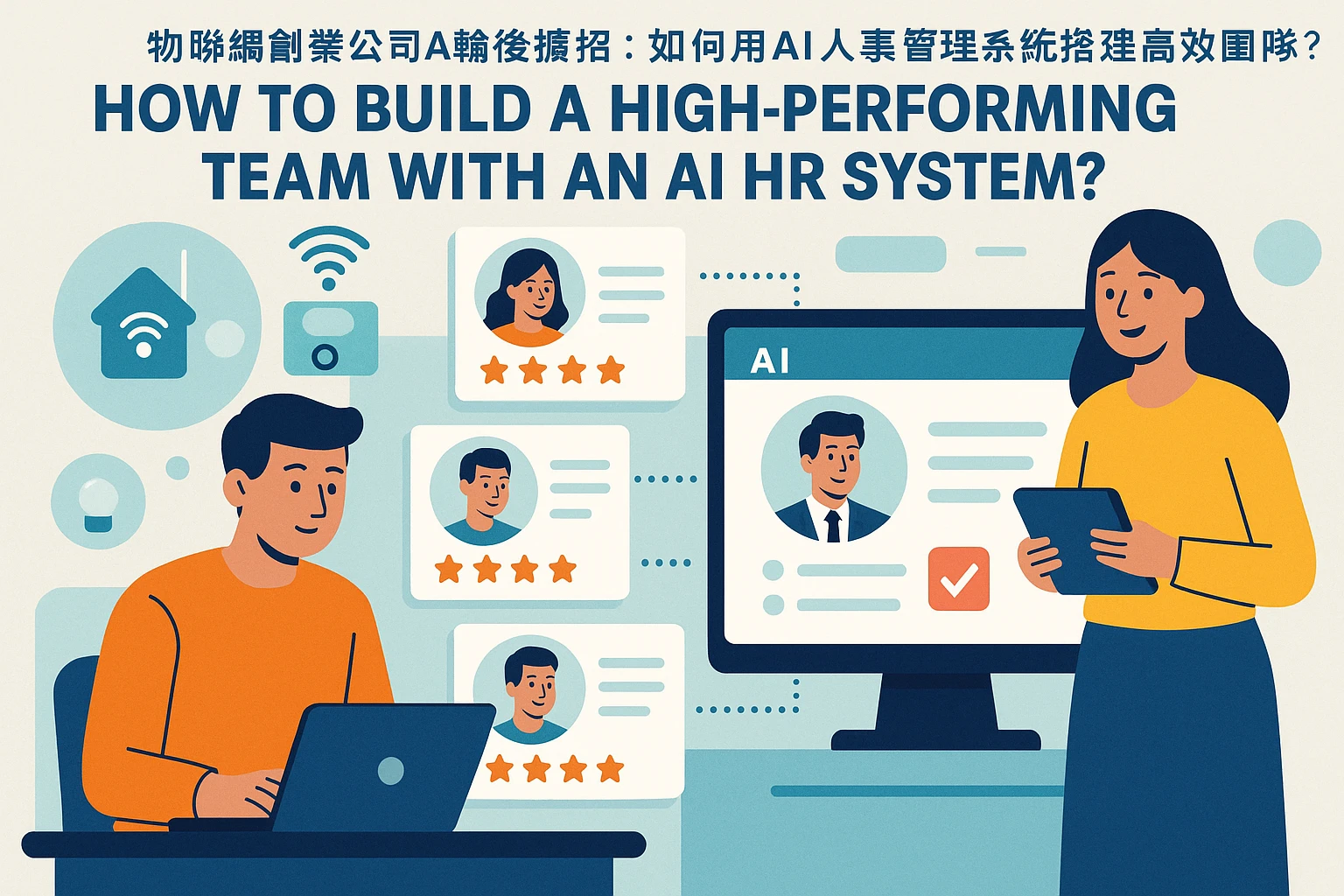 物联网创业公司A轮后扩招：如何用AI人事管理系统搭建高效团队？