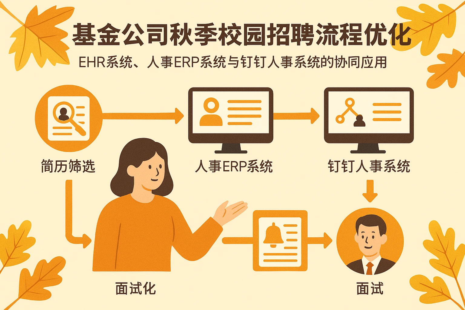 基金公司秋季校园招聘流程优化：ehr系统、人事ERP系统与钉钉人事系统的协同应用
