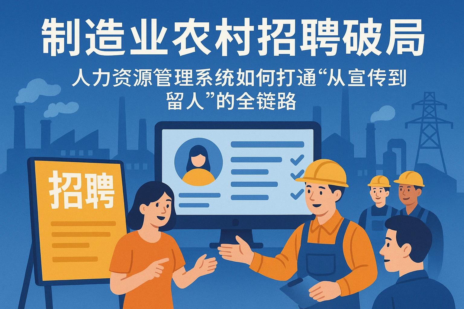 制造业农村招聘破局：人力资源管理系统如何打通“从宣传到留人”的全链路