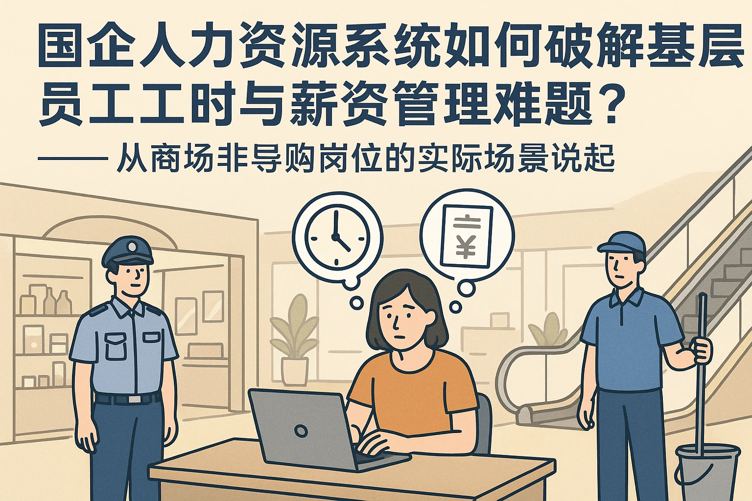 国企人力资源系统如何破解基层员工工时与薪资管理难题？——从商场非导购岗位的实际场景说起