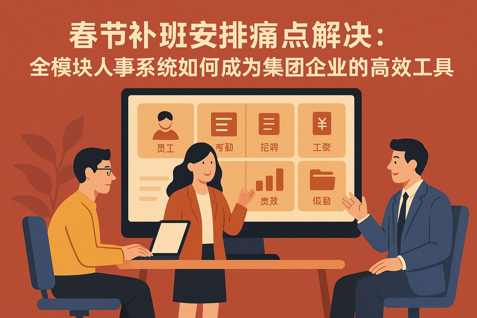 春节补班安排痛点解决：全模块人事系统如何成为集团企业的高效工具