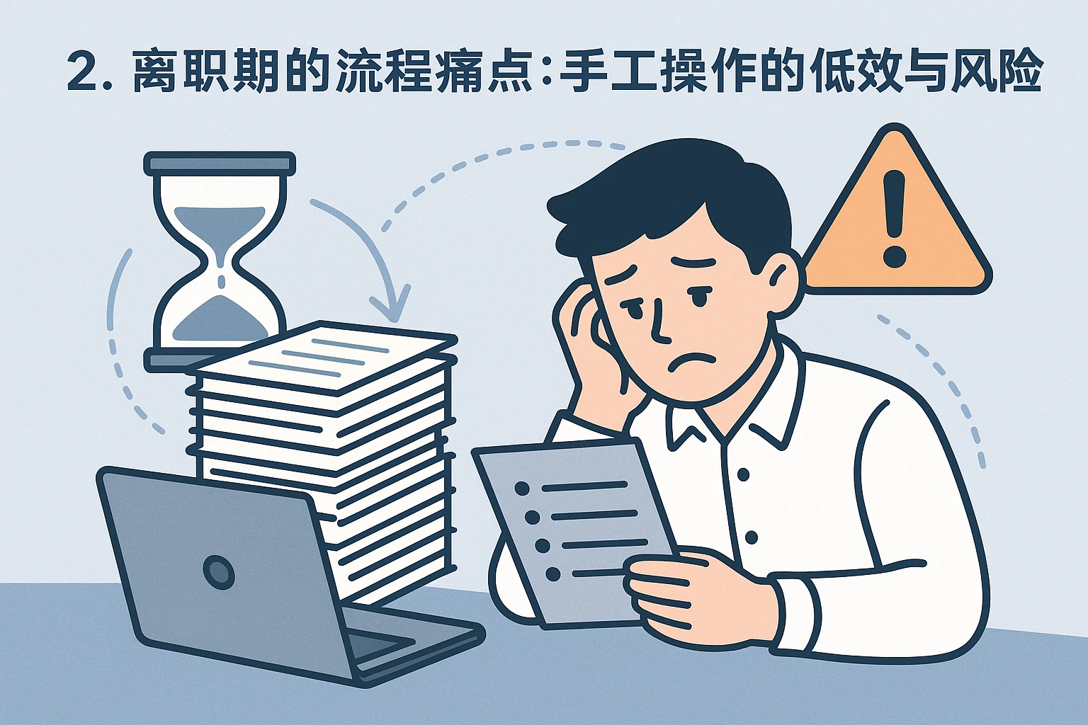 2. 离职期的流程痛点：手工操作的低效与风险