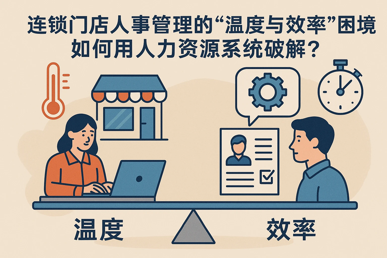 连锁门店人事管理的“温度与效率”困境：如何用人力资源系统破解？