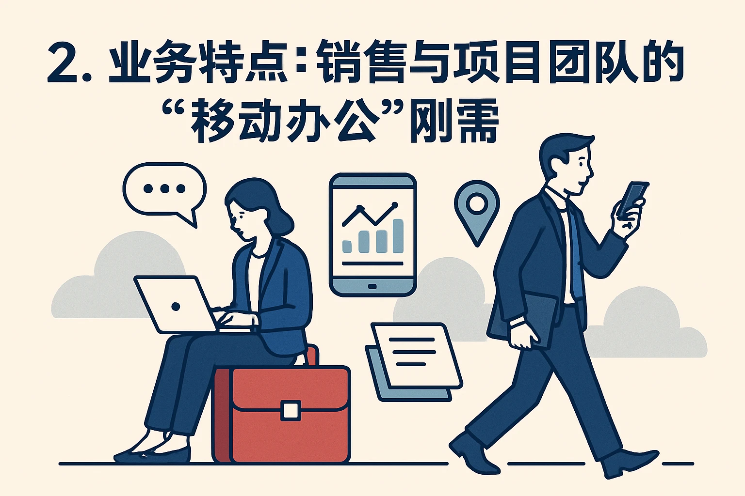 2. 业务特点：销售与项目团队的“移动办公”刚需