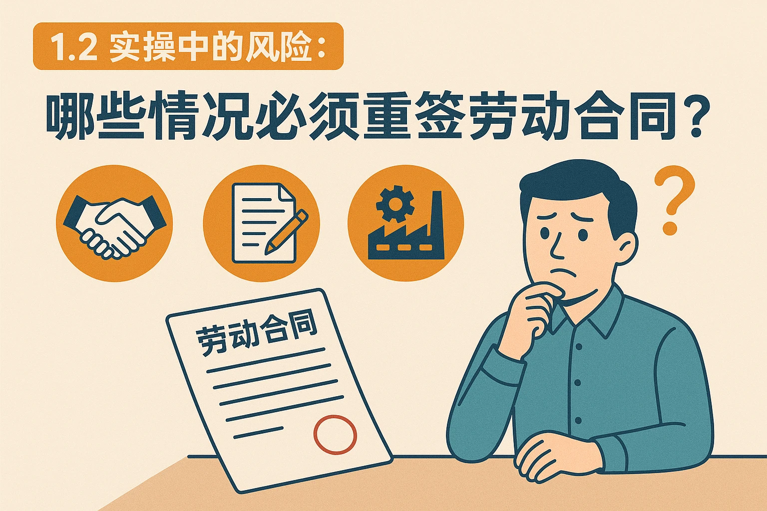 1.2 实操中的风险：哪些情况必须重签劳动合同？