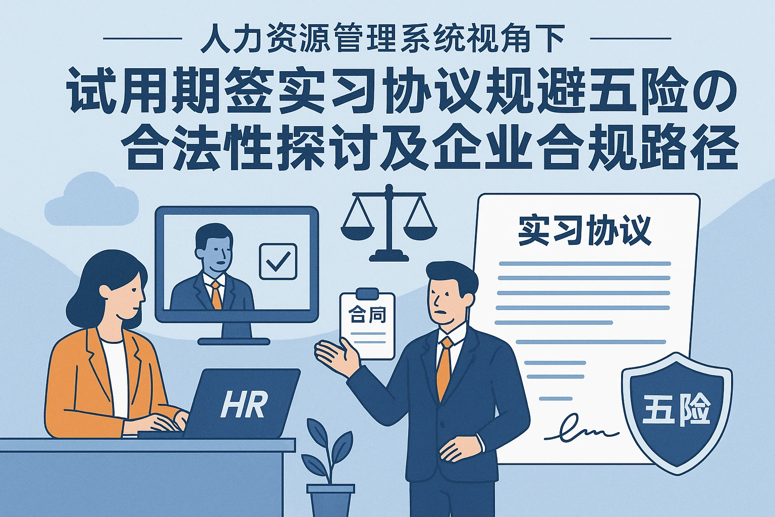 人力资源管理系统视角下：试用期签实习协议规避五险的合法性探讨及企业合规路径