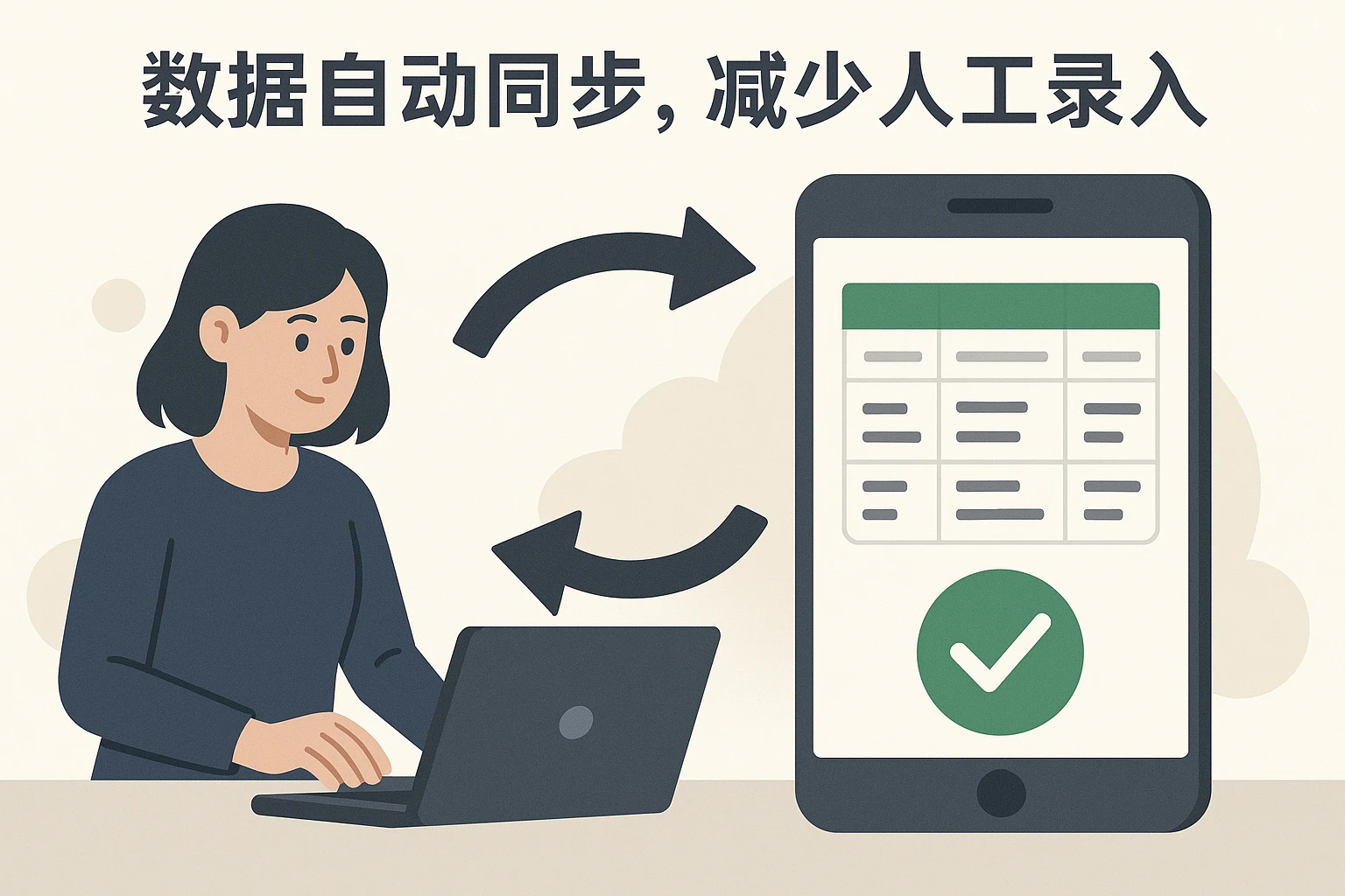 2. 数据自动同步，减少人工录入