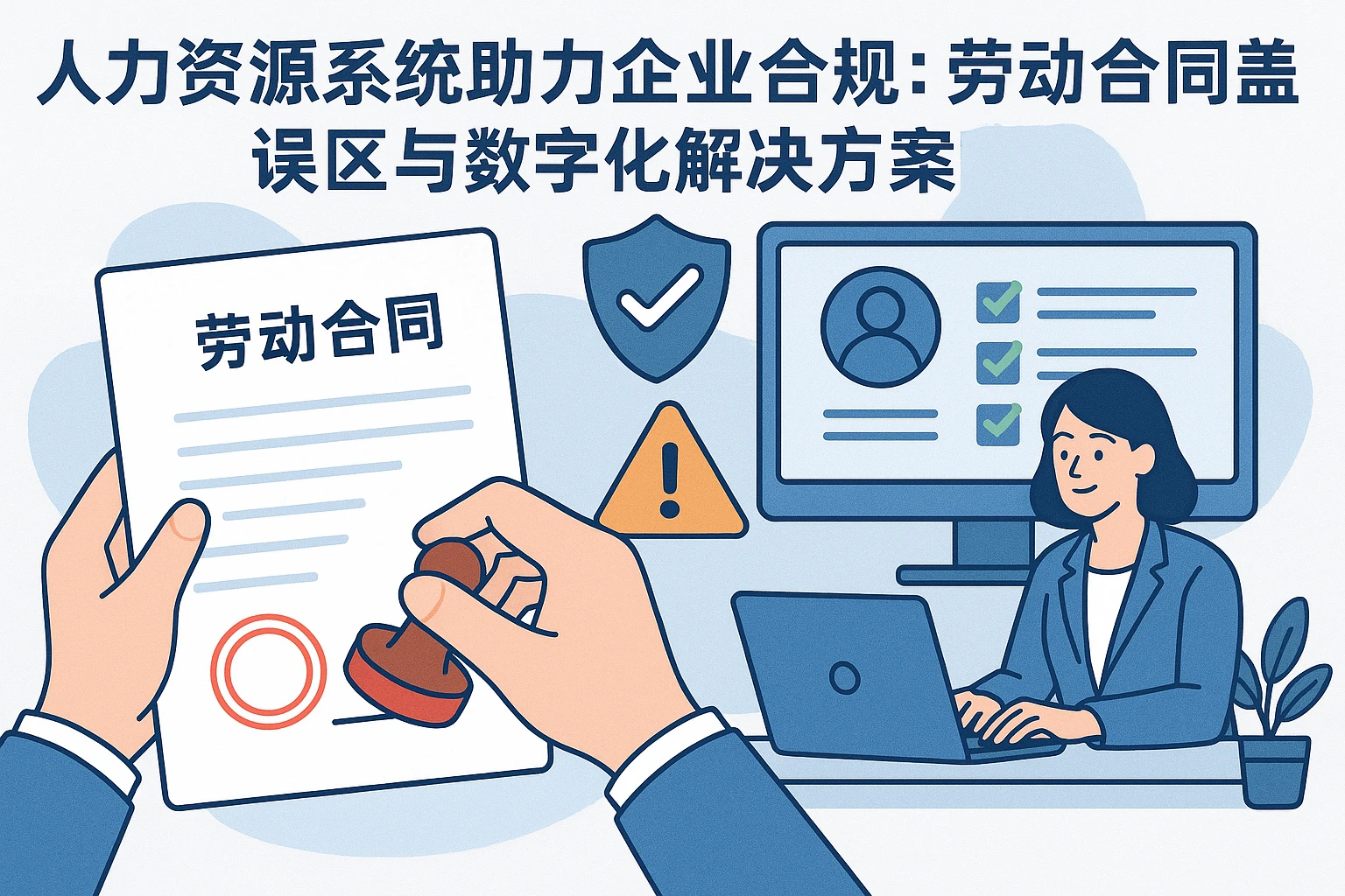 人力资源系统助力企业合规：劳动合同盖章误区与数字化解决方案