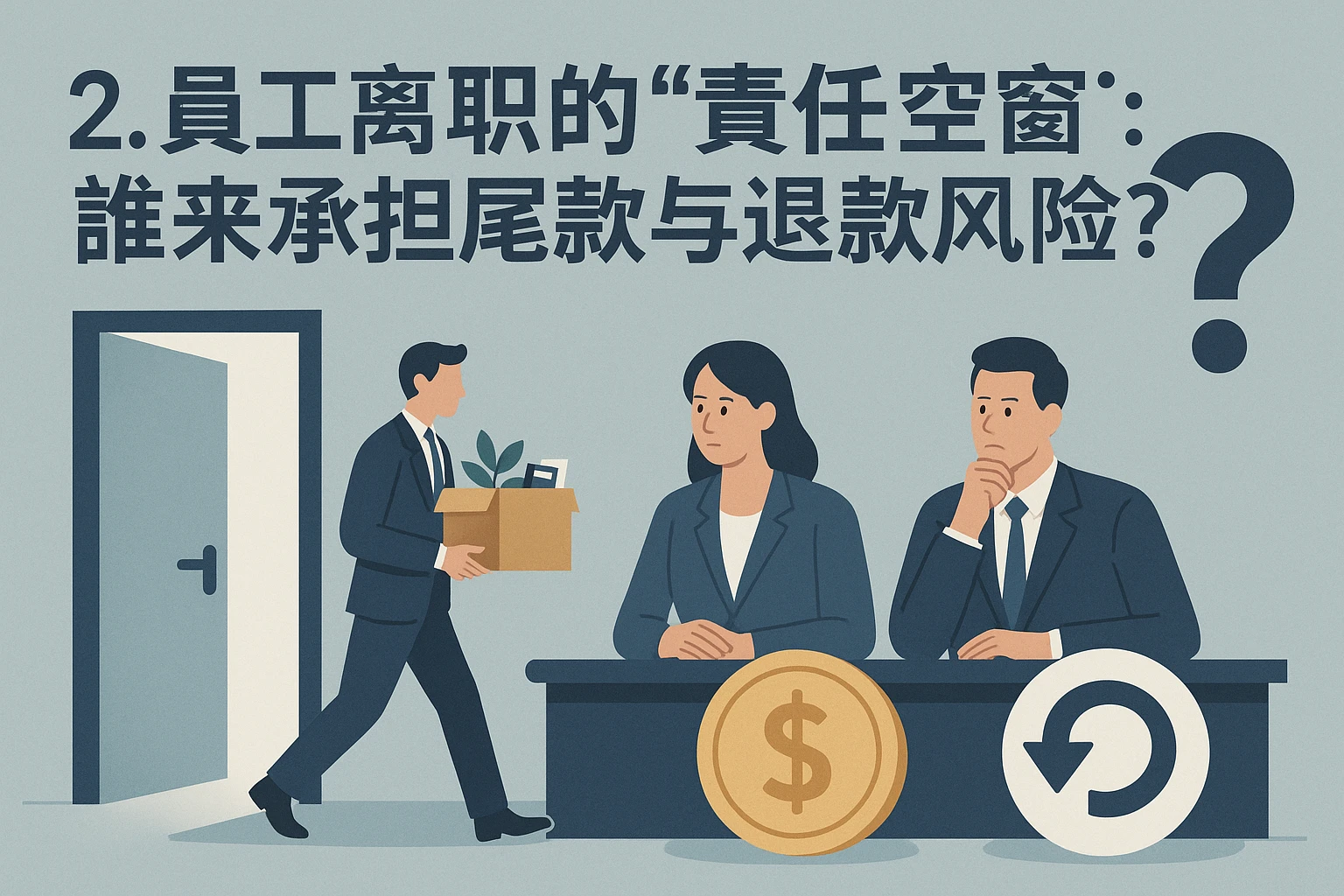 2. 员工离职的“责任空窗”：谁来承担尾款与退款风险？