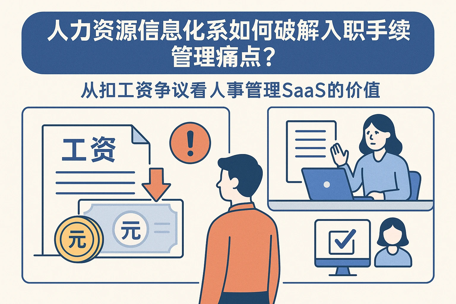 人力资源信息化系统如何破解入职手续管理痛点？从扣工资争议看人事管理SaaS的价值