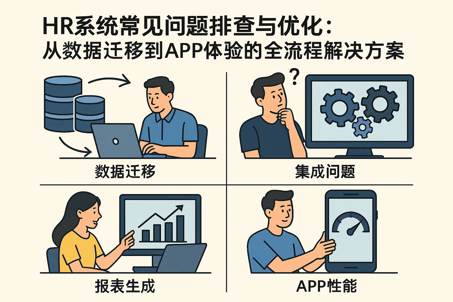 HR系统常见问题排查与优化：从数据迁移到APP体验的全流程解决方案