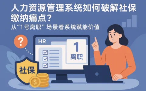 人力资源管理系统如何破解社保缴纳痛点?从“1号离职”场景看系统赋能价值