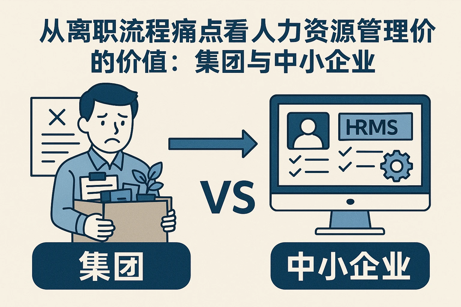 从离职流程痛点看人力资源管理系统的价值：集团与中小企业的不同解法