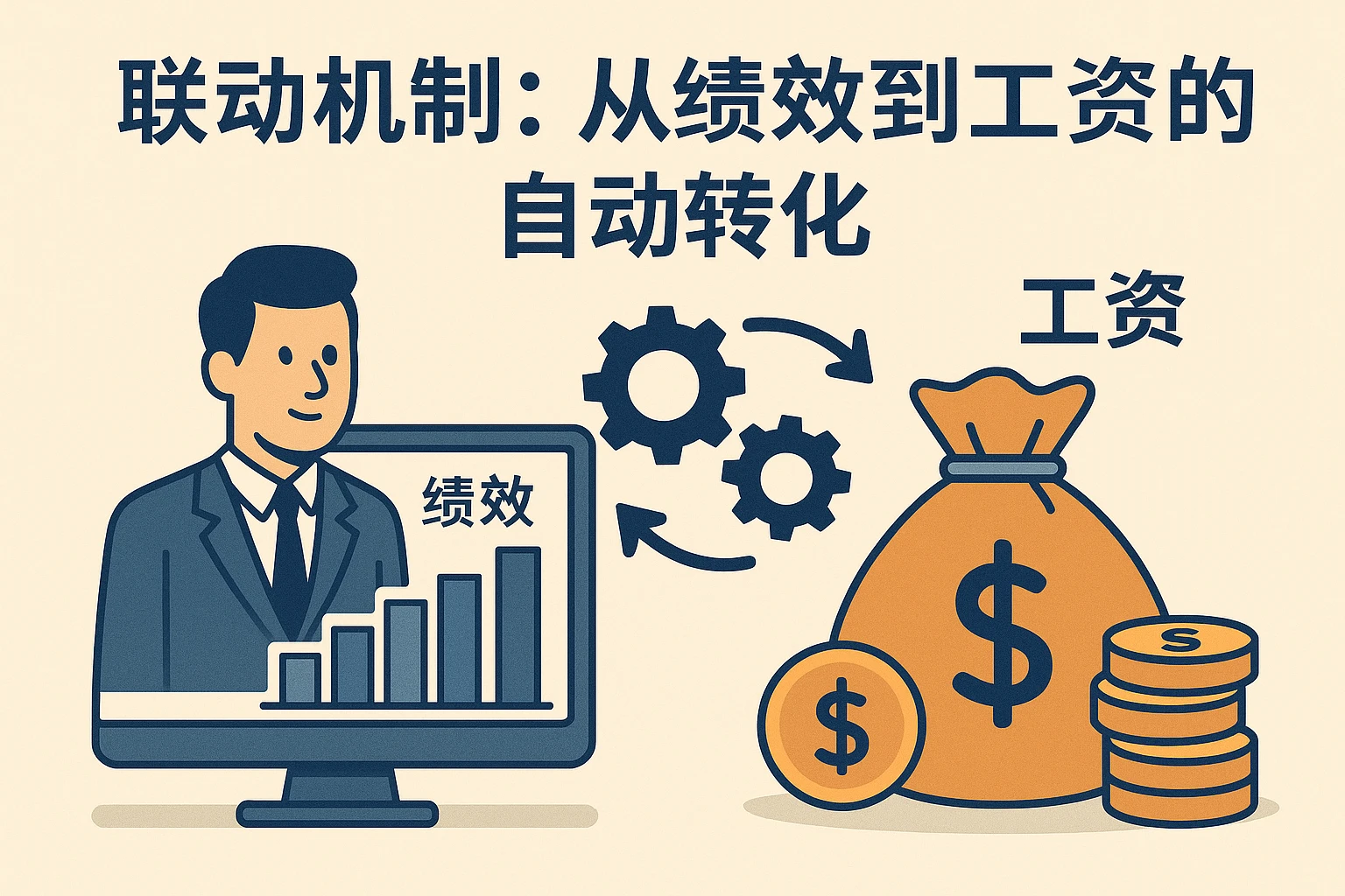1. 联动机制：从绩效到工资的自动转化
