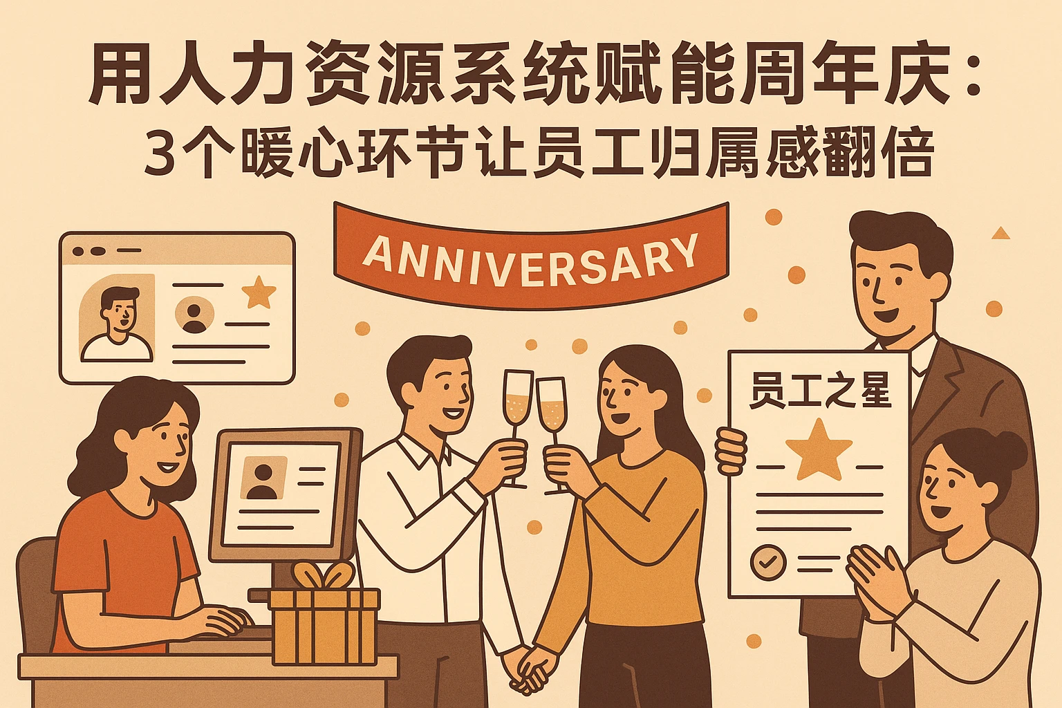 用人力资源系统赋能周年庆：3个暖心环节让员工归属感翻倍