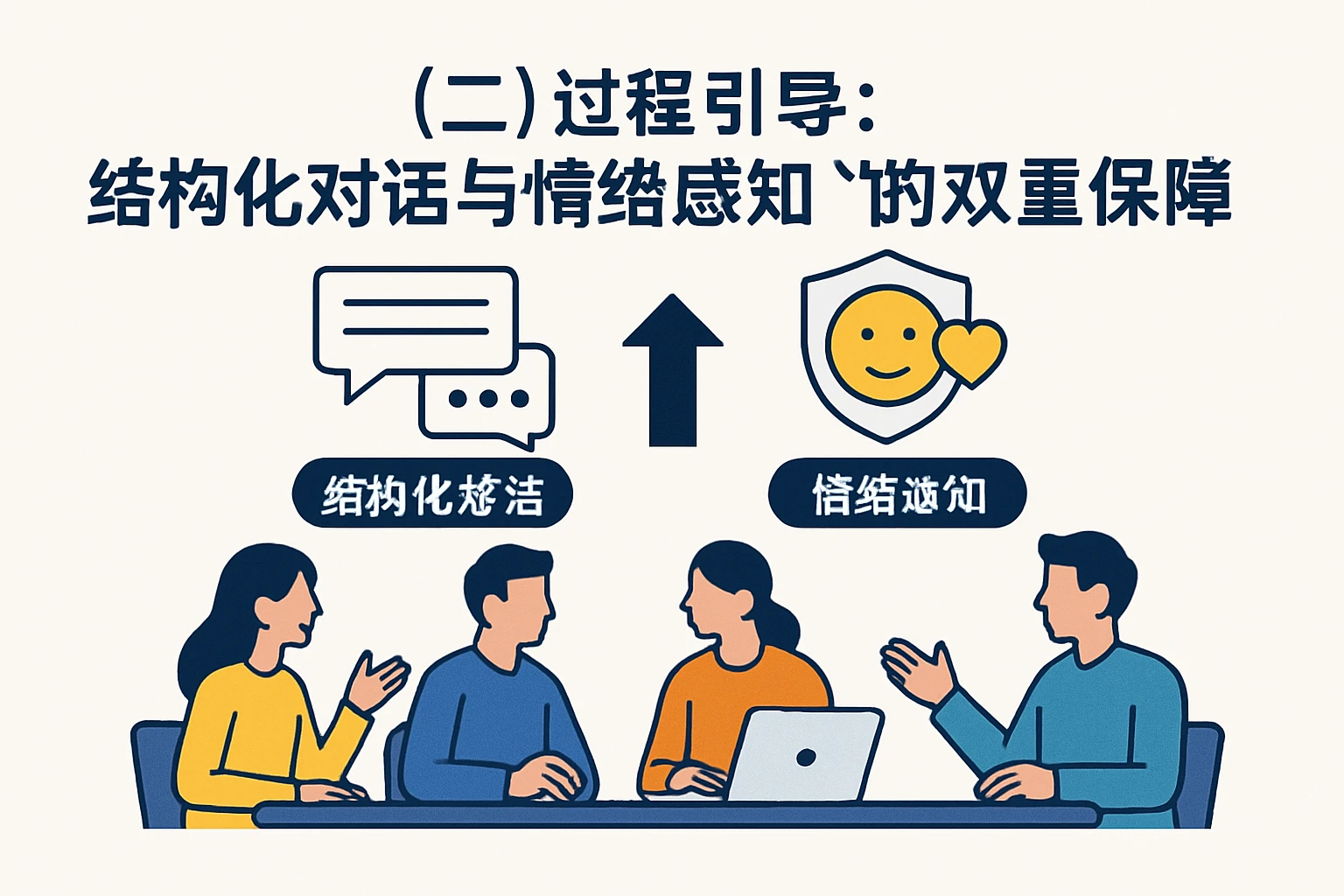 (二)过程引导:结构化对话与情绪感知的双重保障