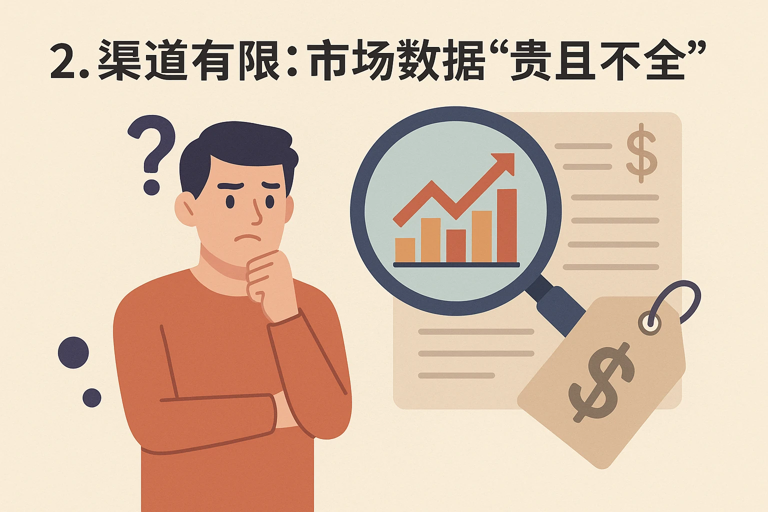 2. 渠道有限：市场数据“贵且不全”