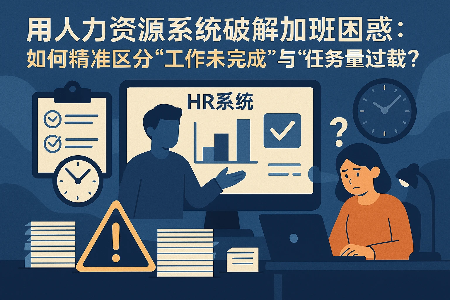 用人力资源系统破解加班困惑：如何精准区分“工作未完成”与“任务量过载”？