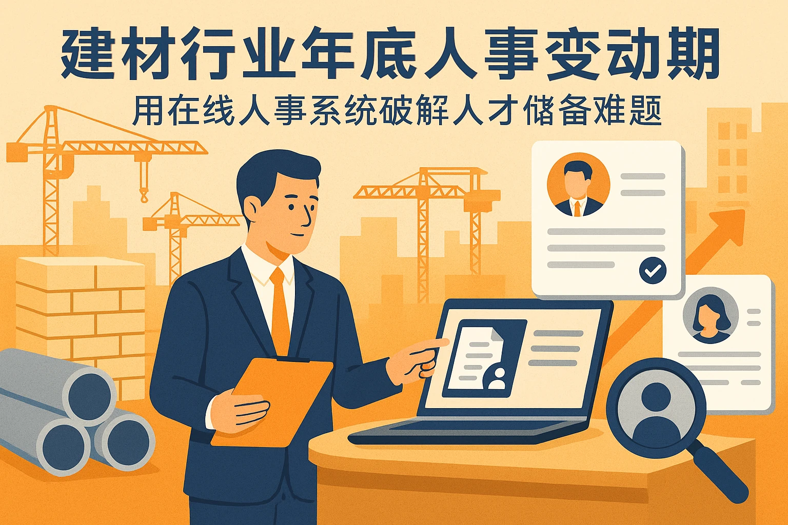 建材行业年底人事变动期：用在线人事系统破解人才储备难题