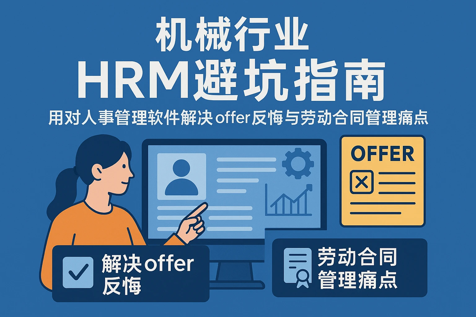 机械行业HRM避坑指南：用对人事管理软件，解决offer反悔与劳动合同管理痛点