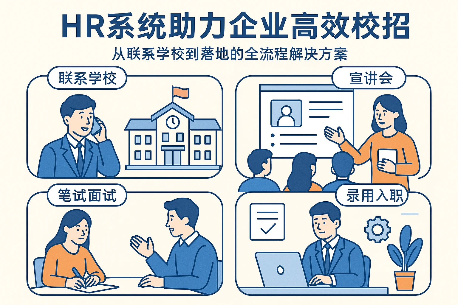 HR系统助力企业高效校招：从联系学校到落地的全流程解决方案