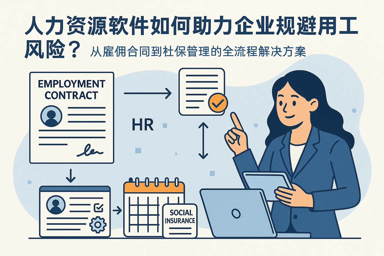 人力资源软件如何助力企业规避用工风险？从雇佣合同到社保管理的全流程解决方案