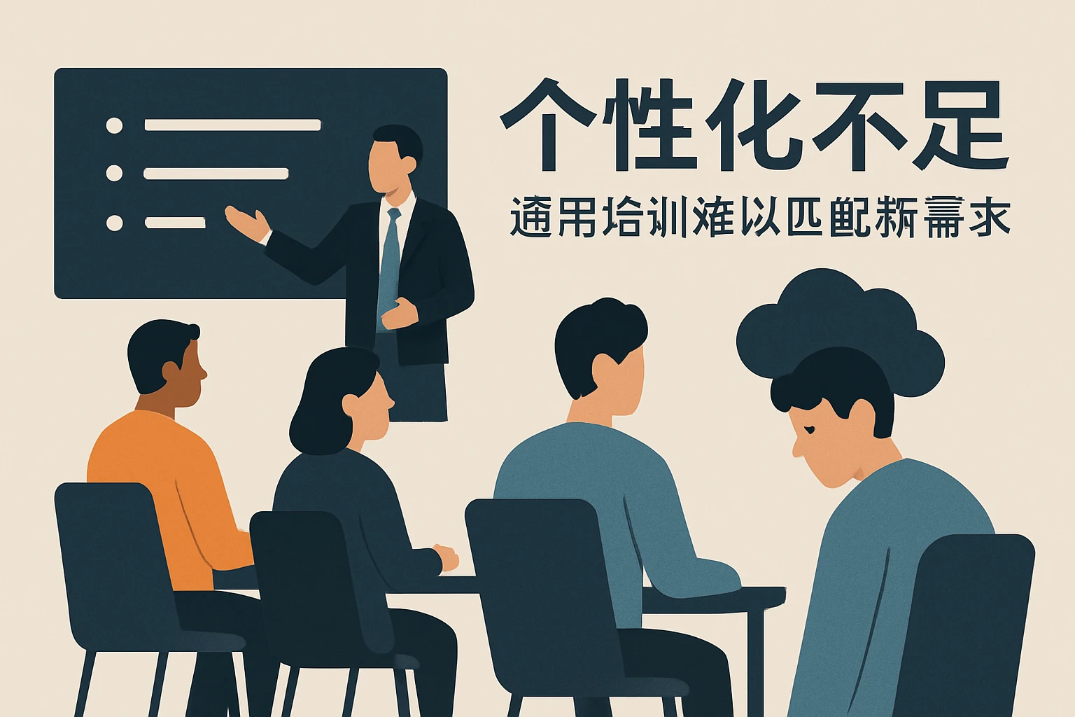 2. 个性化不足：通用培训难以匹配新人需求