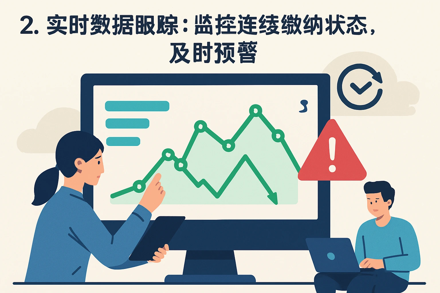 2. 实时数据跟踪：监控连续缴纳状态，及时预警