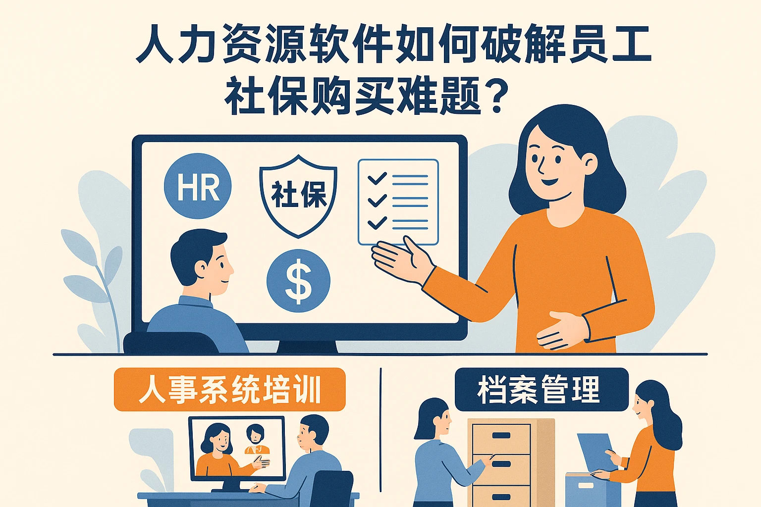 人力资源软件如何破解员工社保购买难题？人事系统培训与档案管理的关键作用