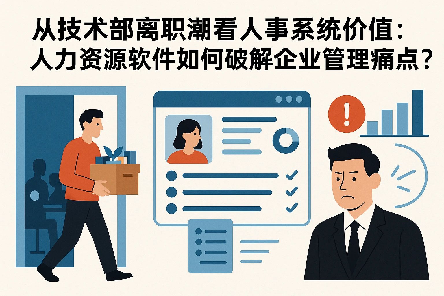 从技术部离职潮看人事系统价值：人力资源软件如何破解企业管理痛点？