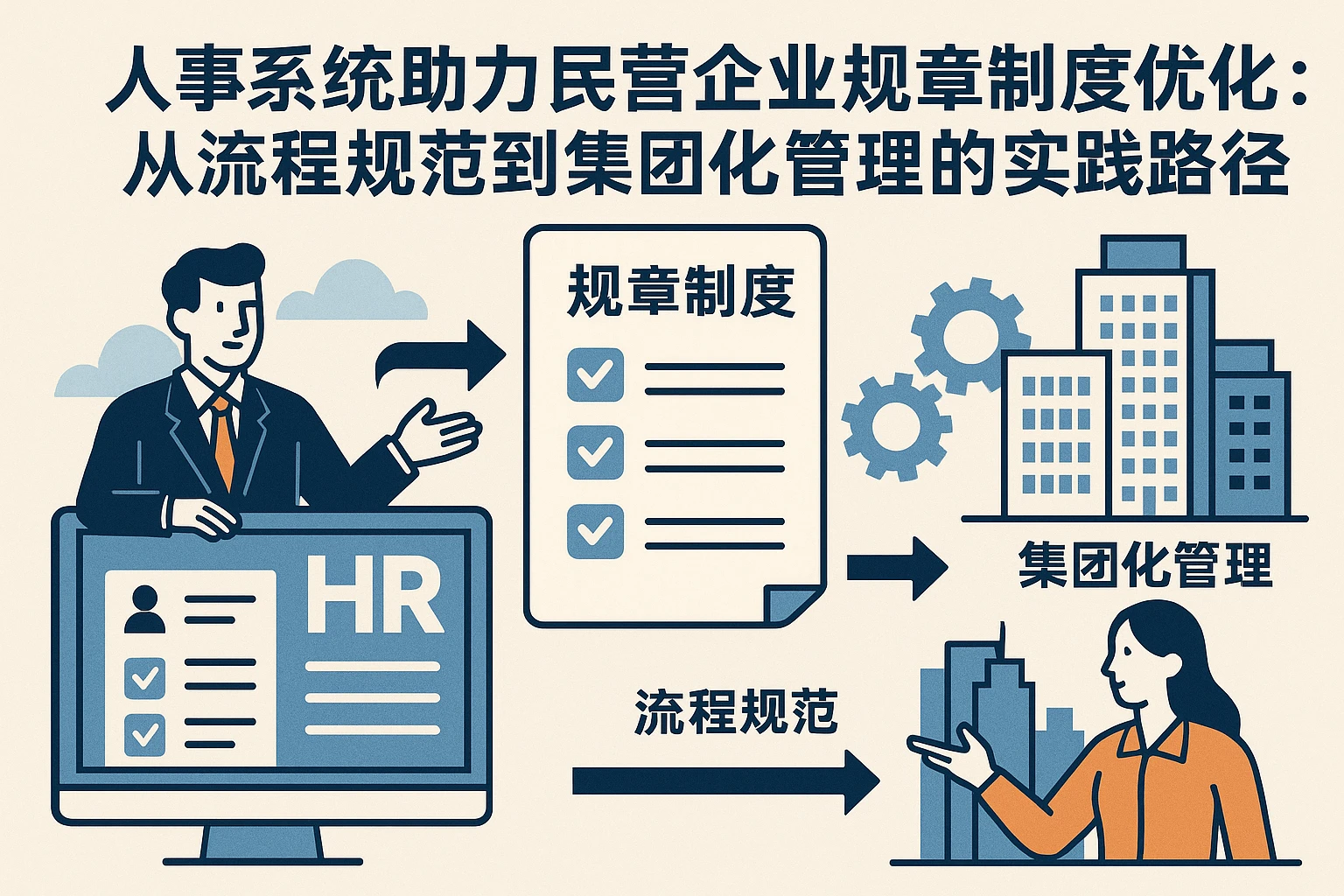 人事系统助力民营企业规章制度优化：从流程规范到集团化管理的实践路径