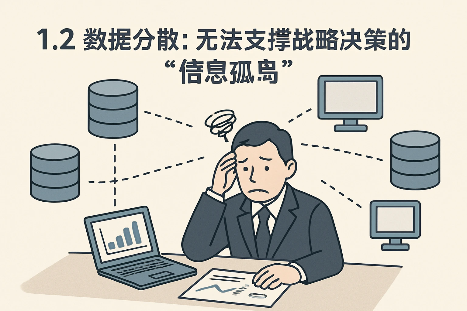 1.2 数据分散：无法支撑战略决策的“信息孤岛”