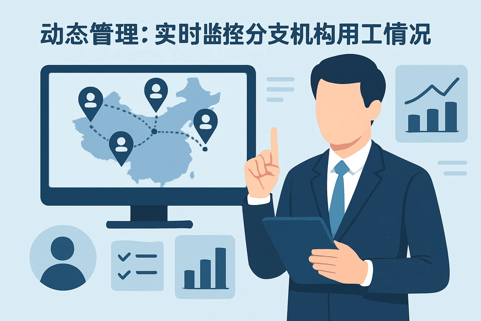 2. 动态管理：实时监控分支机构用工情况