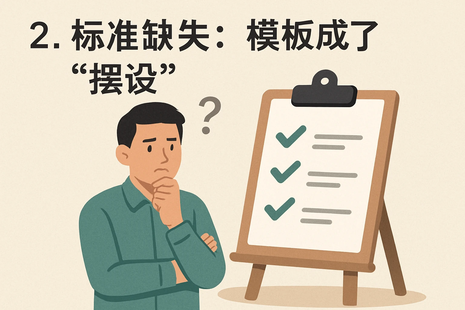 2. 标准缺失：模板成了“摆设”