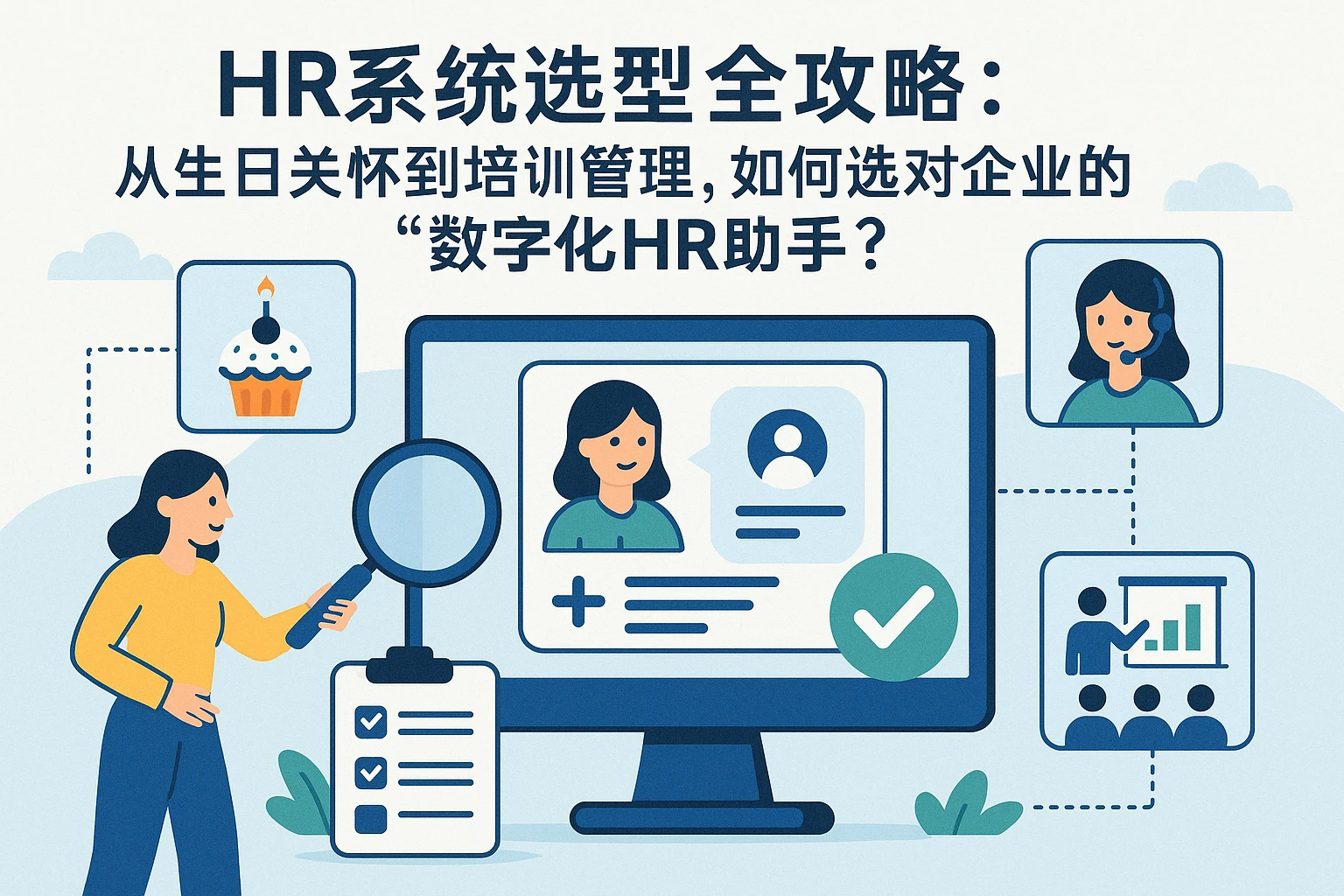 HR系统选型全攻略：从生日关怀到培训管理，如何选对企业的“数字化HR助手”？