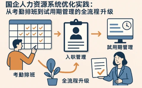 国企人力资源系统优化实践：从考勤排班到试用期管理的全流程升级