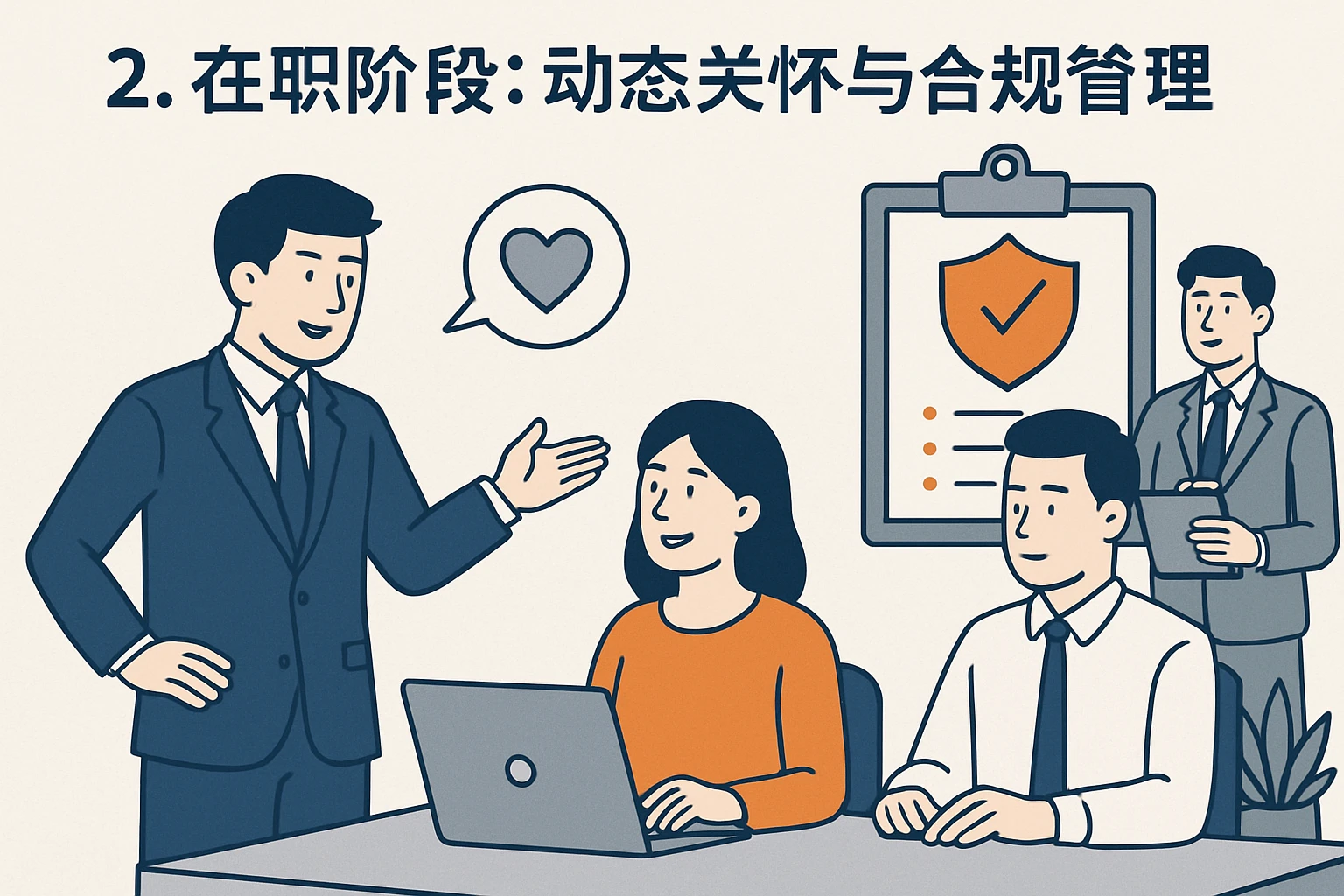 2. 在职阶段：动态关怀与合规管理