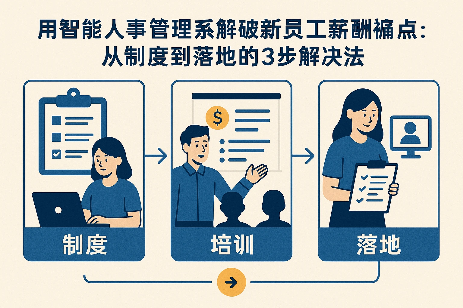 用智能人事管理系统破解新员工薪酬培训痛点：从制度到落地的3步解法