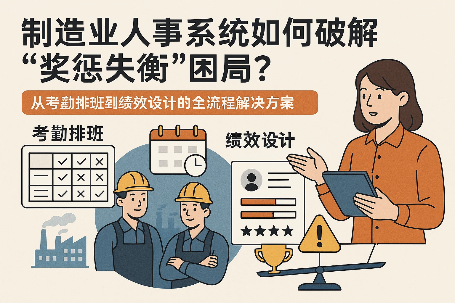 制造业人事系统如何破解“奖惩失衡”困局？从考勤排班到绩效设计的全流程解决方案