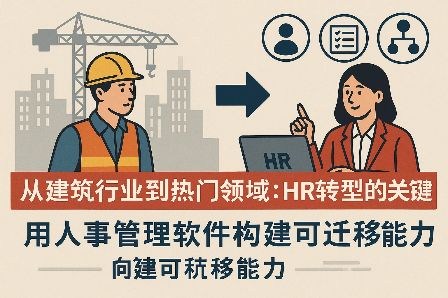 从建筑行业到热门领域：HR转型的关键——用人事管理软件构建可迁移能力