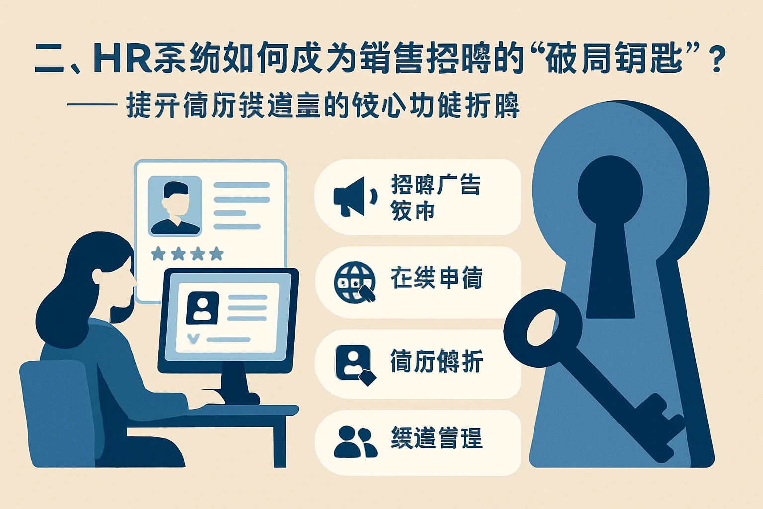 二、HR系统如何成为销售招聘的“破局钥匙”？——提升简历投递量的核心功能拆解