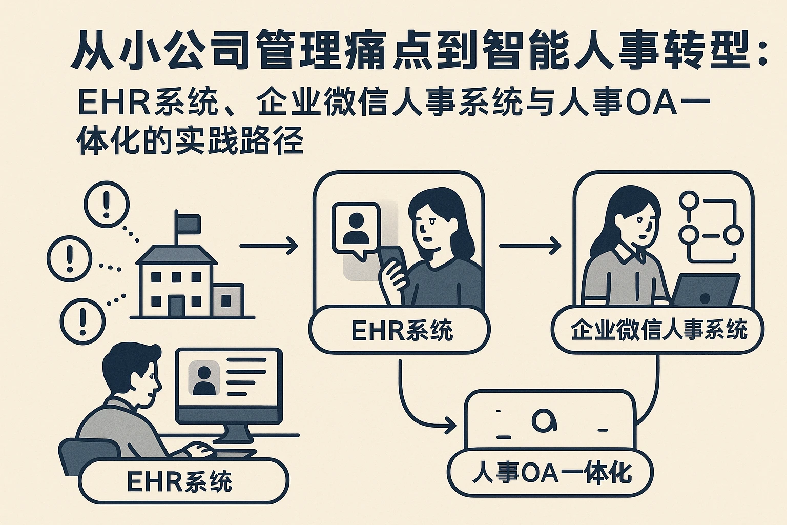从小公司管理痛点到智能人事转型：EHR系统、企业微信人事系统与人事OA一体化的实践路径
