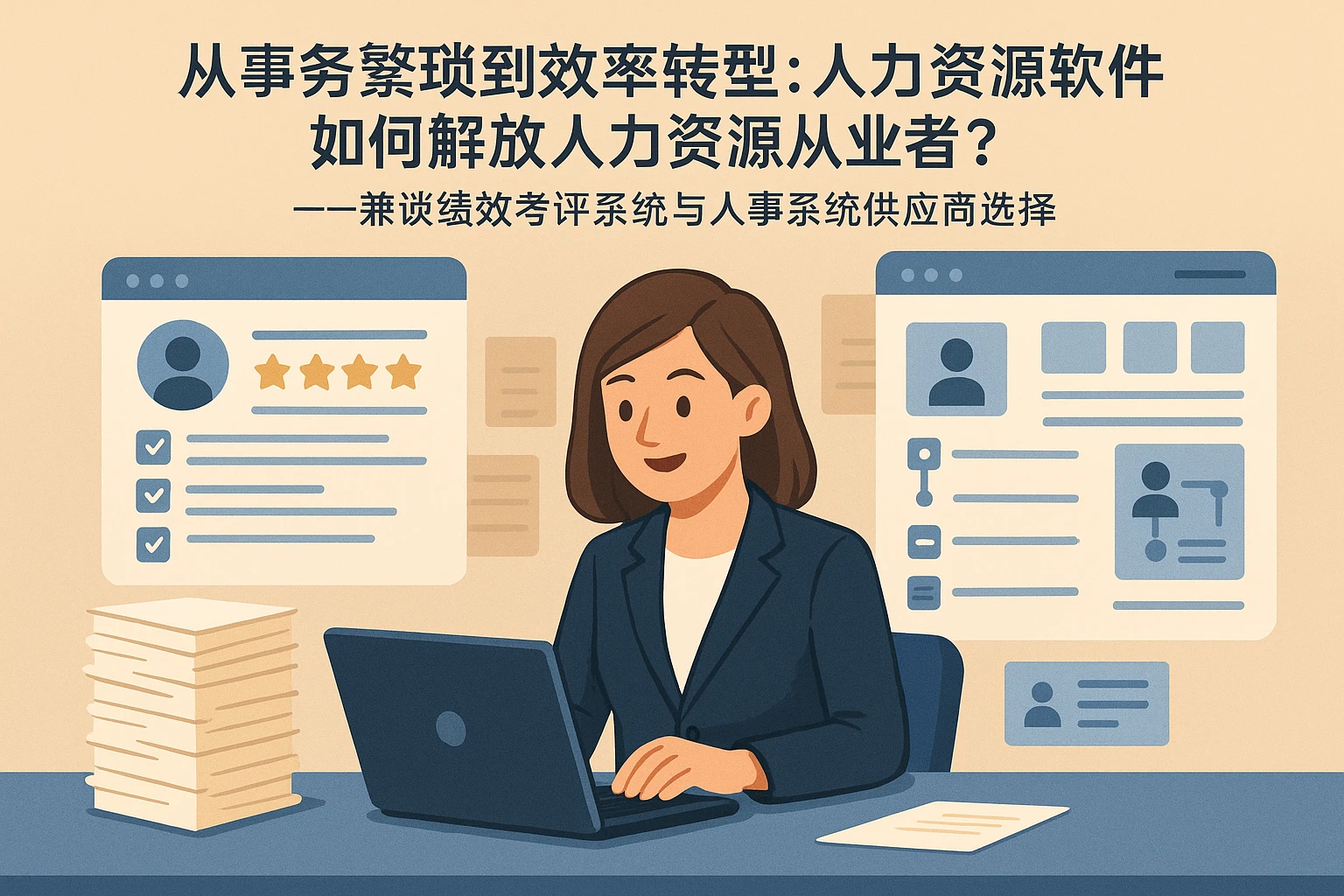 从事务繁琐到效率转型：人力资源软件如何解放人力资源从业者？——兼谈绩效考评系统与人事系统供应商选择