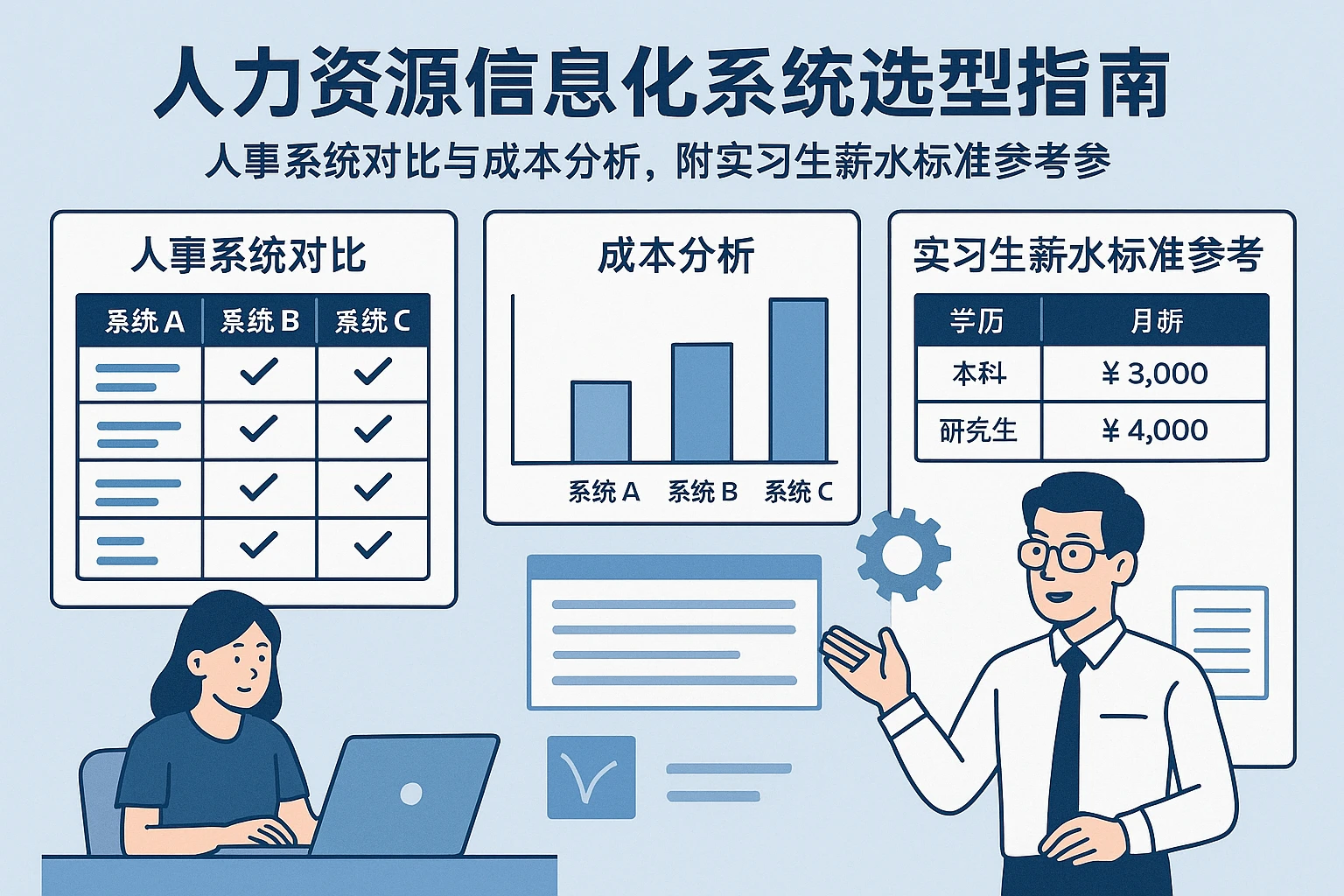 人力资源信息化系统选型指南：人事系统对比与成本分析，附实习生薪水标准参考
