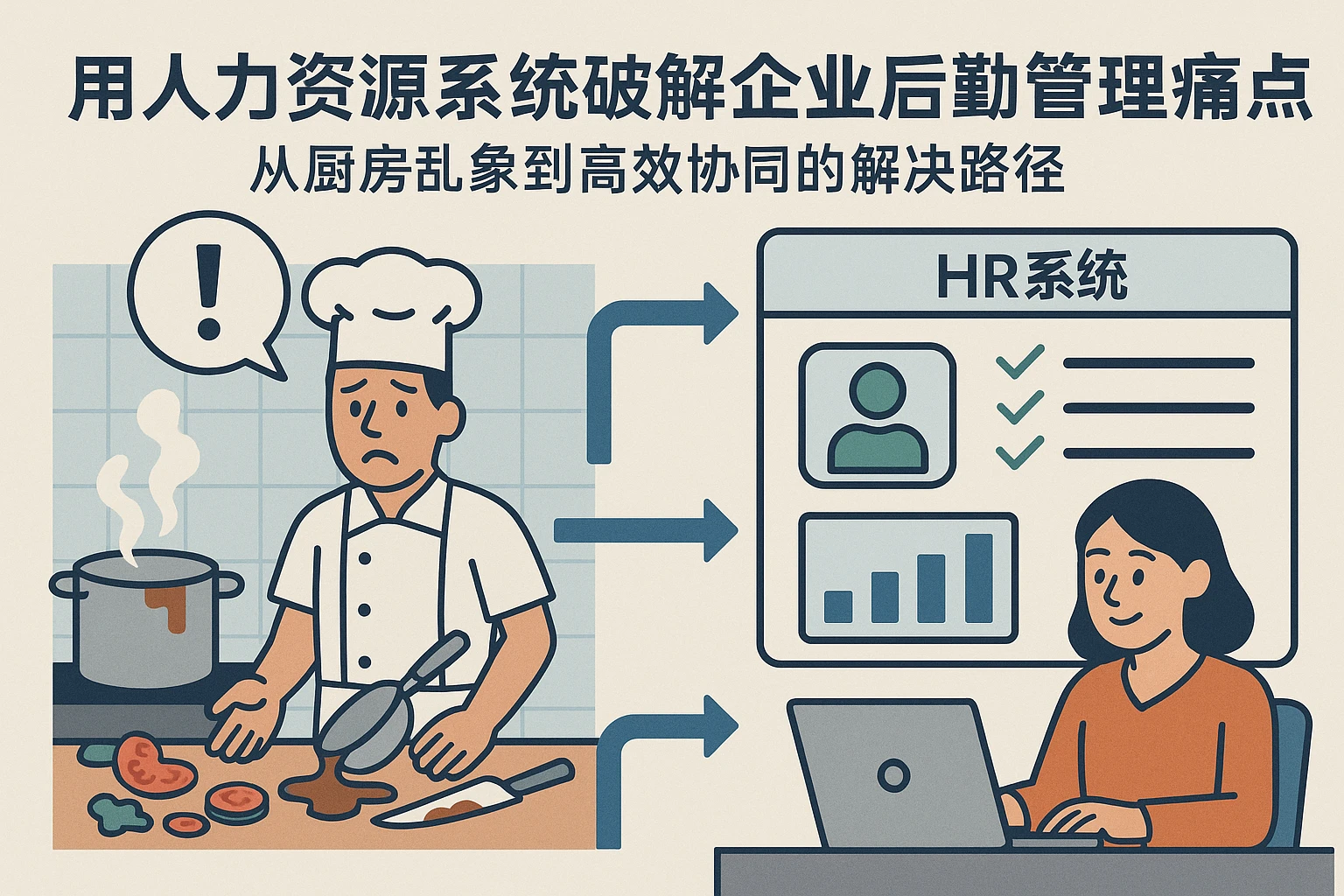 用人力资源系统破解企业后勤管理痛点：从厨房乱象到高效协同的解决路径