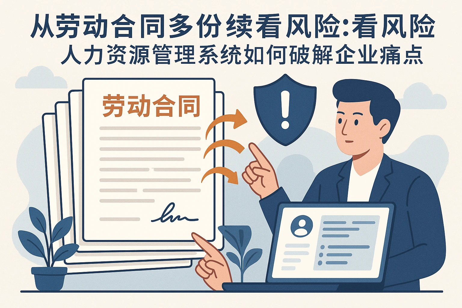 从劳动合同多份续签看风险：人力资源管理系统如何破解企业痛点